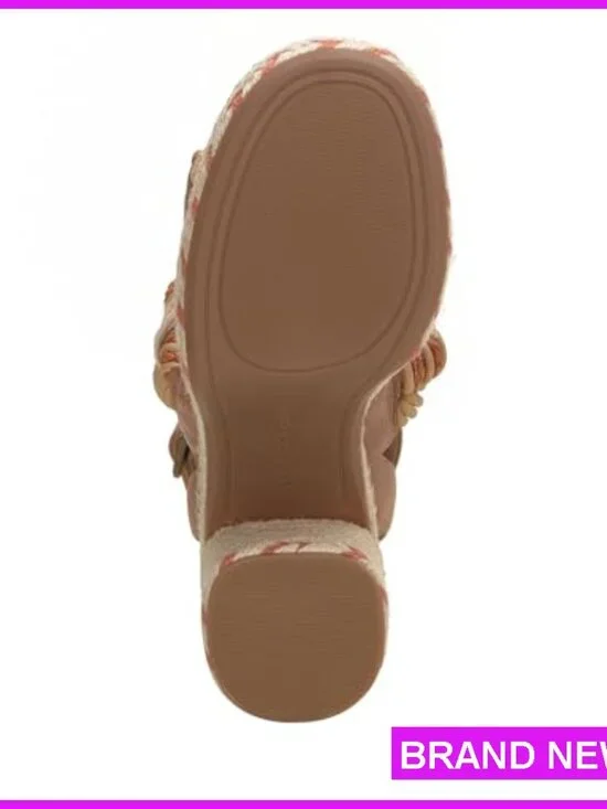 Braided Platform Sandals Ankle Strap Buckle Chic Casual Elegant Wedge Heels - Picture 2 of 4